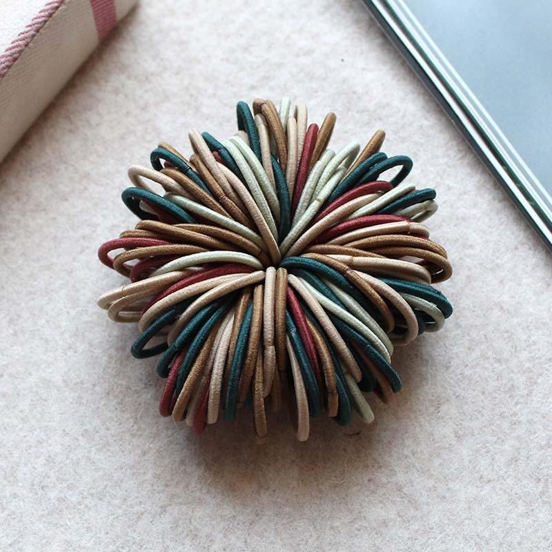 100 Korean-Style Children's Hair Ties - Gentle Baby Hair Accessories for Little Girls