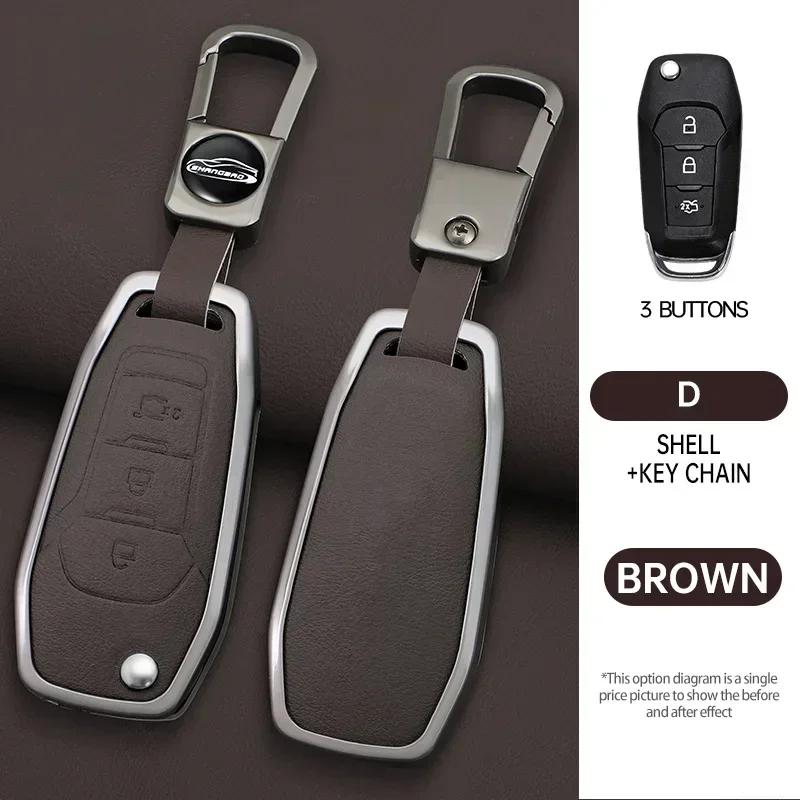 Zinc Alloy Remote Car Key Shell Case For Ford F150 F250 F350 Explorer Ranger KA Fiesta Mondeo Focus Kuga Escort Fob 2/3 Buttons