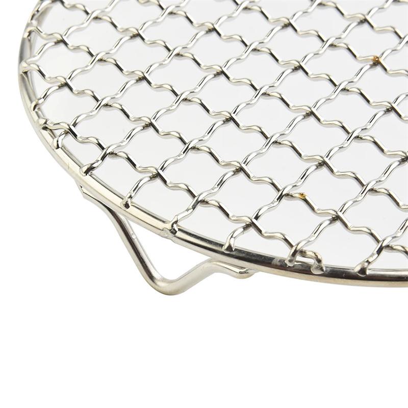 Stainless Steel Round Bbq Net Grill Mesh Roast Nets Bacon Grill Tool Iron Nets Non-Stick Bbq Mat Grid Outdoor Barbecue Accessory
