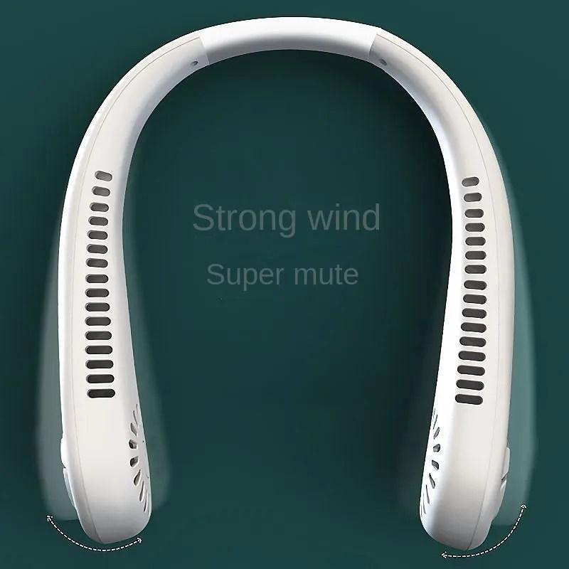 New Mini Neck Portable No Bladeless Hanging Neck Rechargeable Air Cooler 3 Speed Mini Summer Sport Fan