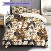 Biancheria da letto con motivo cucciolo cartone animato, Set piumino Copripiumino Federa Regalo di compleanno per la casa (1 * copripiumino + 2 * federa, senza nucleo)