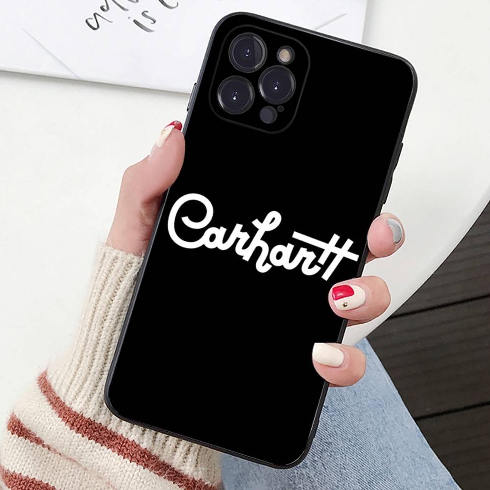 

C-Carharttes LOGO Phone Case For Iphone 16 15 17 13 14 12 11 Pro Max Plus Black Shell Cover Case iPhone 17 Pro