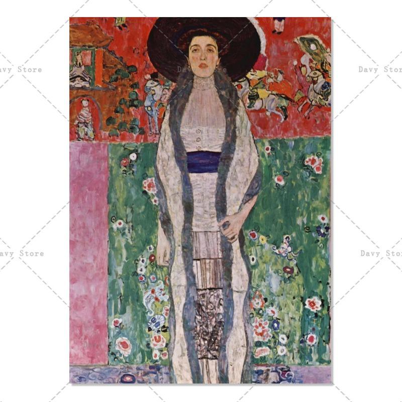 Gustav Klimt Kunstwerk Frau Porträt Malerei Poster und Drucke Wandkunst Bild Leinwandmalerei für Wohnzimmer Heimdekoration