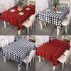 Christmas Tablecloth With Red Black Plaid Fabric For Holiday Home Decor