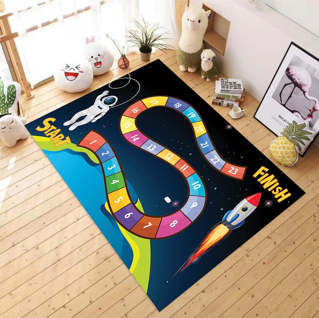 Tapete Educacional, Decoração de Quarto Infantil, Tapete de Jogo, Para Tapete de Sala de Estar, Tapete de Fã, Tapete de Área, Tapete de Chão Antiderrapante, Tapete para Adolescente