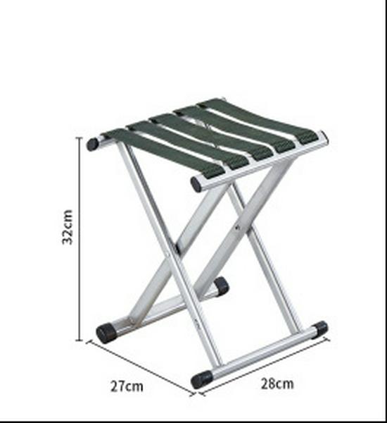 Extra Thick Folding Stool with Backrest for Outdoor Camping and Fishing
