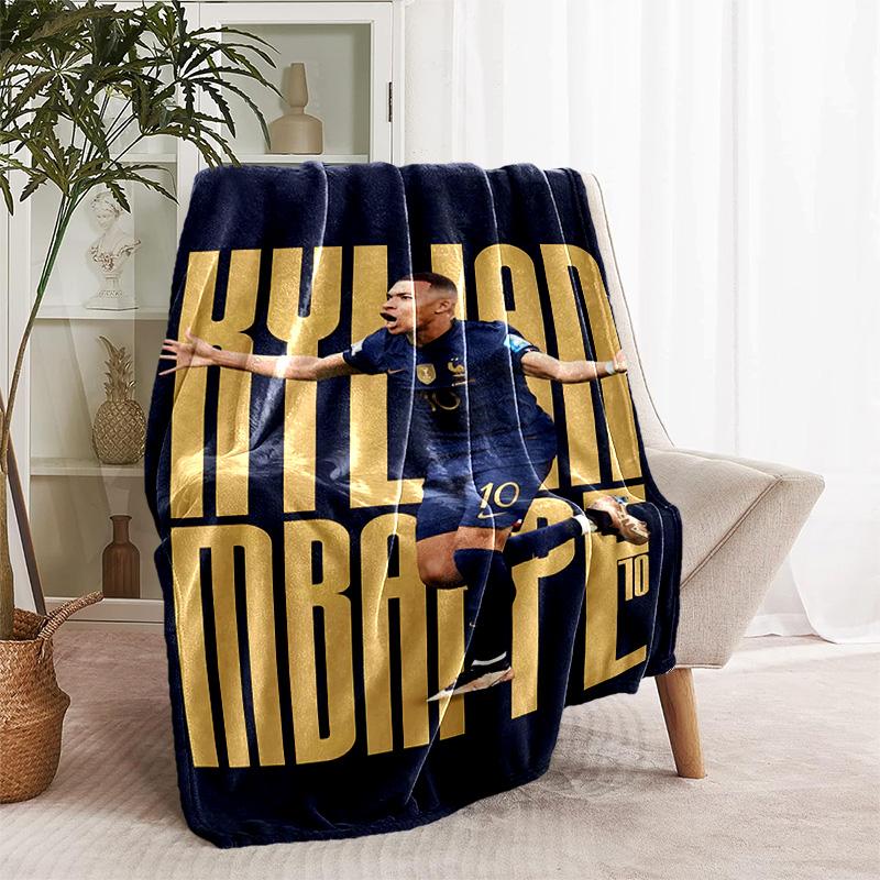 1pc Blanket - Kylian Mbappé Print Design, Lightweight Blanket for Sofa, Bed- Soft &Warm, Gift for All Seasons