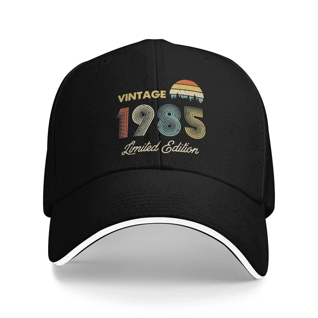 Unisex Vintage 1985 Made In 1985 Outdoor Hat Summer Adjustable Cap Casual Baseball Cap Fashion Sunscreen Sunshade