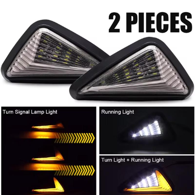 Motorcycle LED Turn Signal Indicators Triangle Flush Mount Amber Blinker Light Running Light LED Moto Accessories Turn Lamp