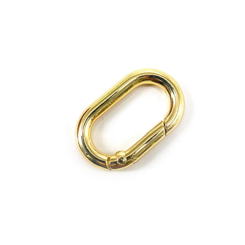 4Pieces Oval Snap Clips for Keychains Hook Buckles and Purse Strap Extender Metal Spring O Rings Clips Carabiner Clips