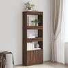 VidaXL Highboard 63x33x180 Cm Brown Oak Engineered Wood, Bookcase, Modern Bookcase, Bookshelf 3309606