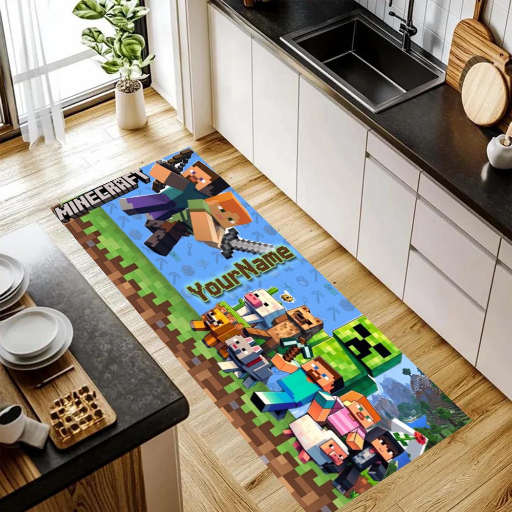 Minecraft Customize Your Name Kitchen Rug Runner Rug Laundry Mat Hallway Entryway The Best Gift Choice