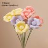 Fleur Céramique 3D Faite à la Main Fleur Artificielle Réaliste Décoration Bouquet de Fleurs Éternelles pour Salon Table à Manger Bureau Maison Décoration Vase