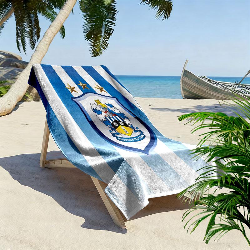 Huddersfield Logo Strandtuch, Großes Weiches Schnelltrocknendes Handtuch für Strand Camping Schwimmen