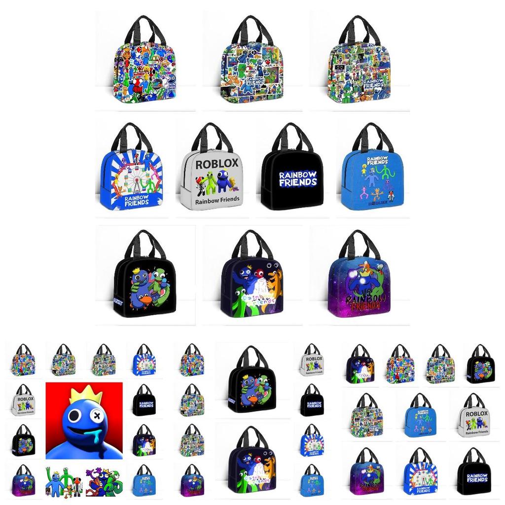 Rainbow Friends Cartoon-Stil Lunchtasche Dicke Aluminiumfolie Isoliert Picknicktasche