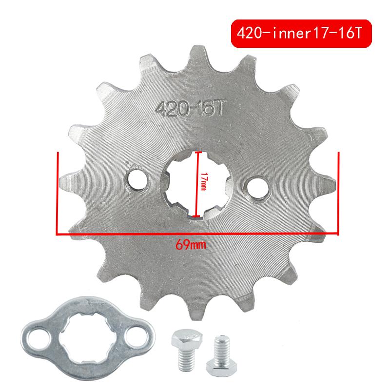 Motorcycle 420 17mm 10 11 12 13 14 15 16 17T Front Engine Sprocket For Dirt Pit Monkey Dax Bike Go Kart ATV Quad Motocross