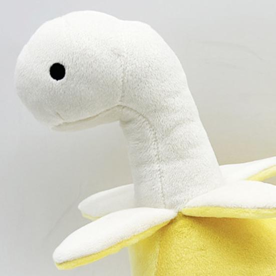 Dinosaurier Puppe Plüschtier mit Banane Symbol für Reichtum Glück Weiche Superweiche Stoffpuppe Jahr des Pferdes Puppe