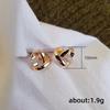 Exquisite Love Stud Earrings, Copper Inlaid Zirconium Gold-Plated Heart Earrings, Niche Design High-End Trendy Peach Heart Earrings
