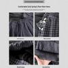Women's Retro Plaid Wool Fleece-Lined Wide-Leg Pants - Casual Loose Fit for Autumn and Winter