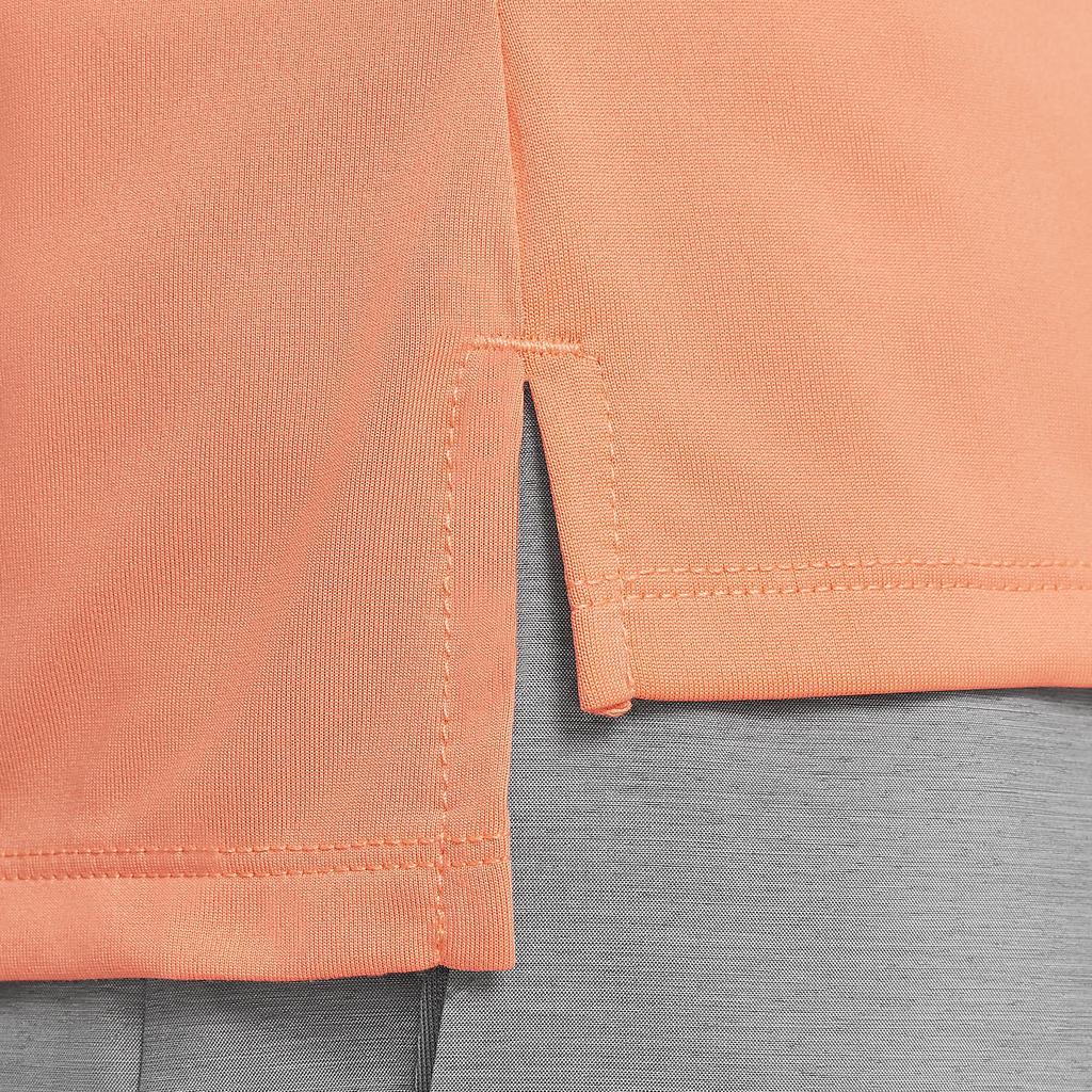 Nike T-Shirts Men's Orange Crew Neck Moderate Straight Fit CZ9185-643