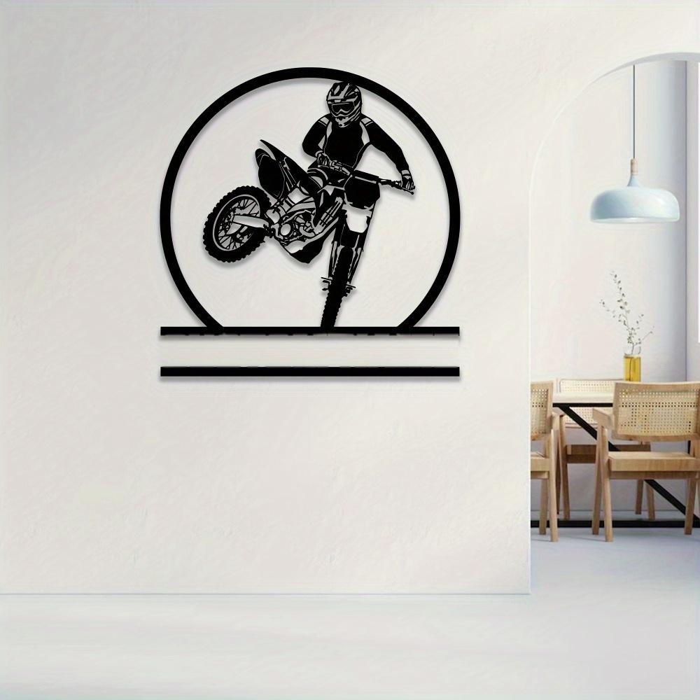 Customizable Motorcycle Metal Wall Art Family Name Sign Indoor Outdoor Holiday Gift