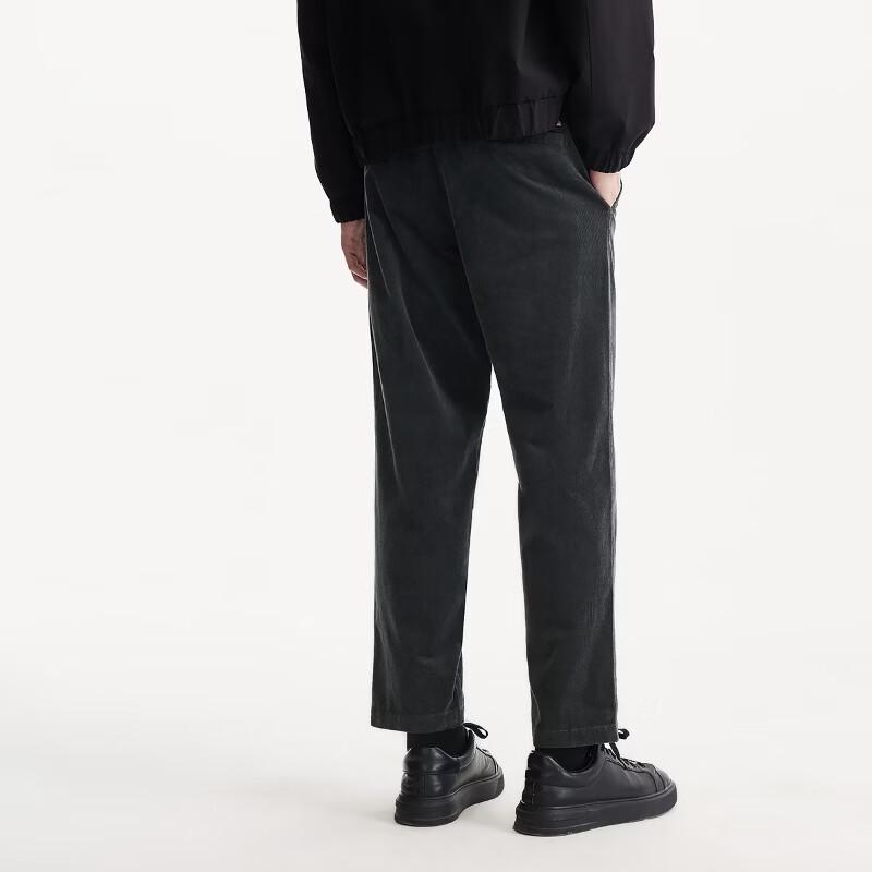 JACK&JONES Men's Corduroy Tapered Cropped Drawstring Pants