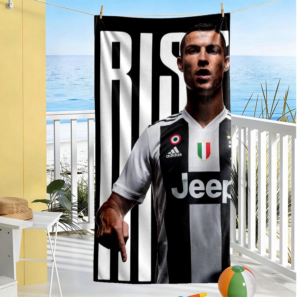 Rise Juventus Beach Towel Quick-Dry Soft Microfiber Comfortable Lightweight Portable for Swimming,Beach,Camping, Travel, Beach Accessories,Gym