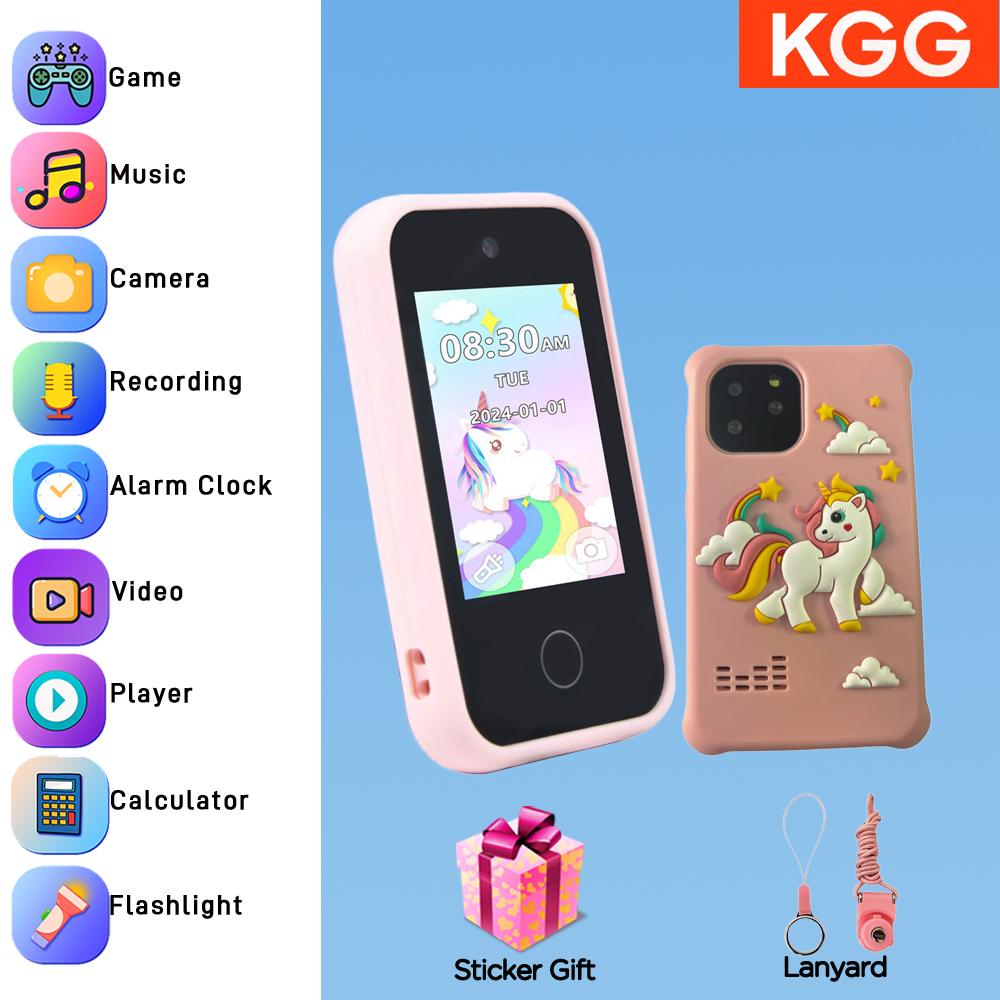 New Kids Smart Phone Toys Unicorn Toddler Play Phone Dual Camera Cell Phone Travel Toy Preschool Learning for Boys Girls Gifts розовый