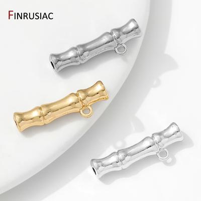 14K Gold Plated Brass Spacer Beads Bracelet Necklace Making,Bamboo Shape Curved Tube Beads For DIY Jewelry Making Accessories