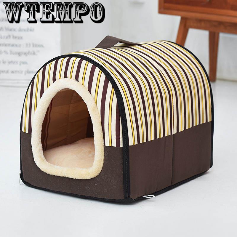 Buy Small Pet Dog House Kennel Bed Mat Cat Blanket Pets Tent Unfolding