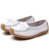 2025 New Women Shoes Moccasins Women Flats Loafers Genuine Leather Female Shoes Slip On Ballet Bowtie Ladies Women's Shoes