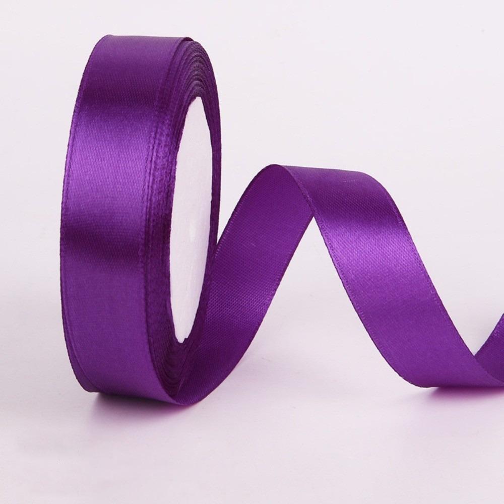1Roll 0.8IN X 25 Yards 2CM Solid Satin Ribbons DIY Gift Wrapping Handmade Bows Bouquet Ribbons Shiny Cake Packaging
