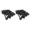 1/2 unidades de gatillos mecánicos RGB de 4 dedos para juegos móviles, compatibles con controladores de juegos PUBG, mandos y botones de puntería para teléfonos móviles.