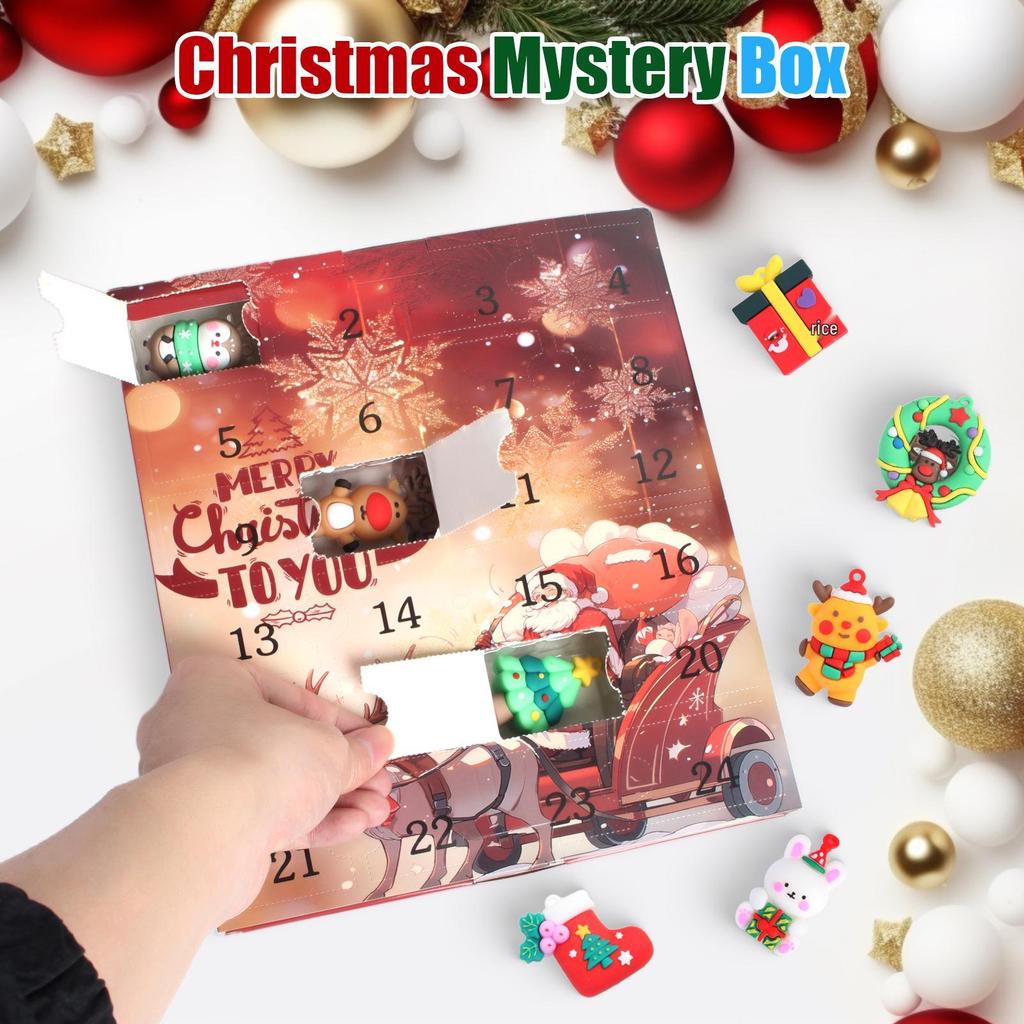 2026 Christmas Advent Calendar: 3D Figurine Pendant Countdown Gift & Christmas Tree Set