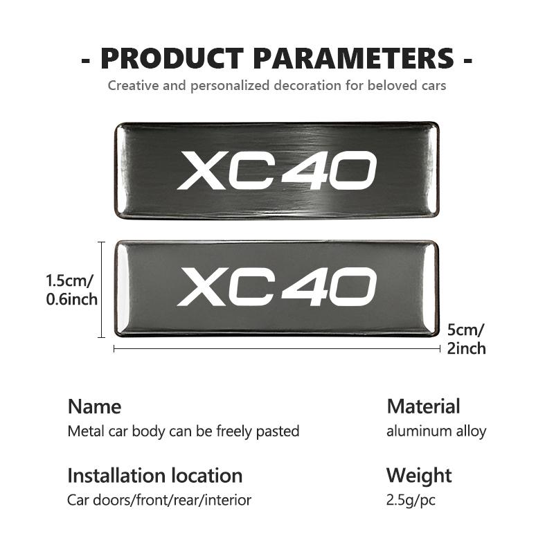 For Volvo Car Body Sticker Badge Auto Styling Decoration Accessories XC90 V90 V60 V40 S80 S60 S90 C40 XC60 XC40 V70 XC70