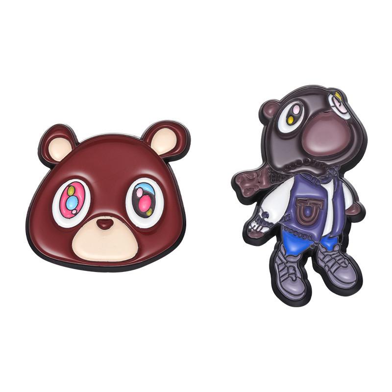 Cartoon Animal Trendy Alloy Brooch Charming Brown Bear Pin Unique Fashion Accessory For Men And Women