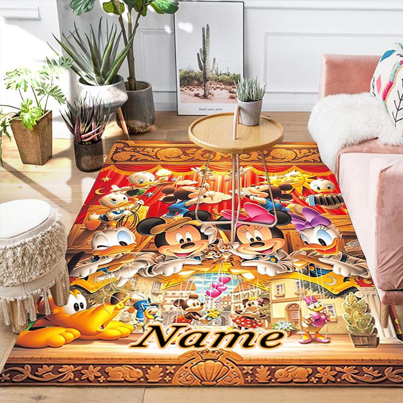 Custom 1Pc Mickey Mouse Rug Office Carpet Indoor Outdoor Entrance Doormat Nonslip Soft And Comfortable Living Room D916133