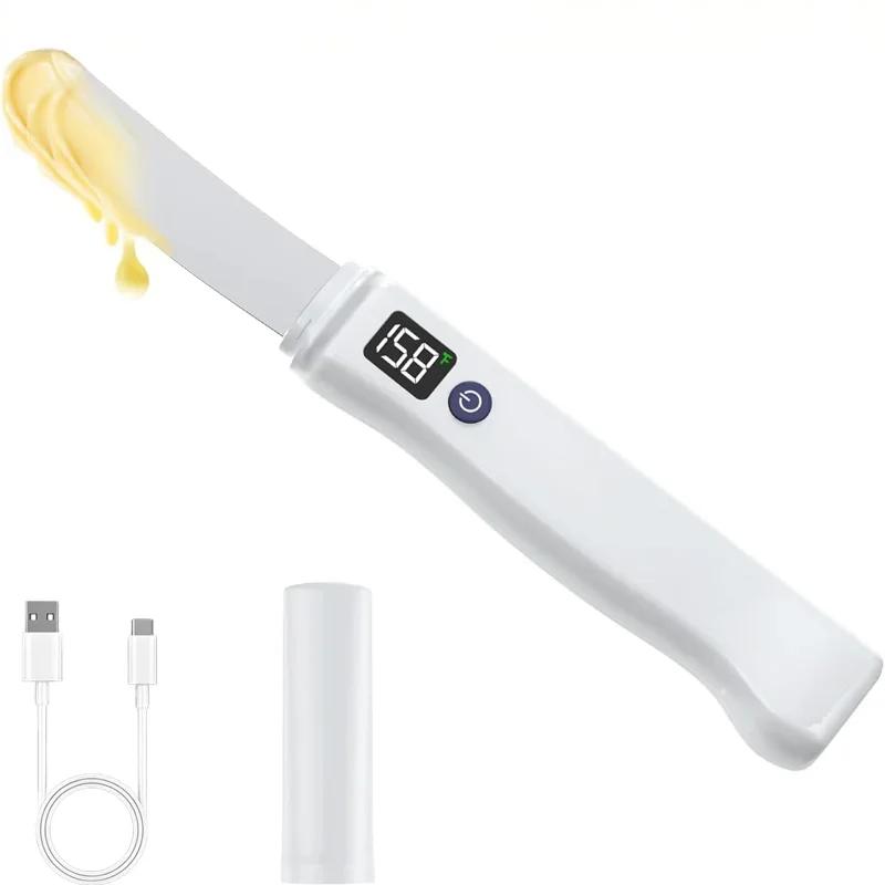 

Электрический нож для масла с подогревом, шпатель, USB-перезаряжаемый, для сыра, десерта, джема, скребок для крема, нож для масла, кухонные инструменты белый