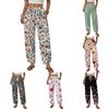 Women's Casual Wide Leg Drawstring Printed Pants with Loose Fit