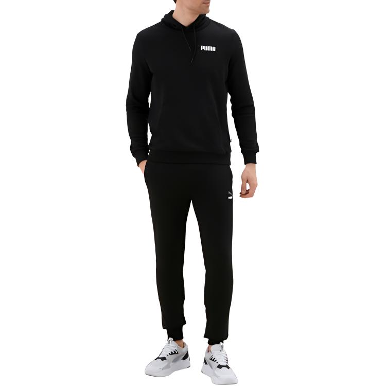 Puma Essentials Hoodie With Letter Print Men Hoodies Black 84722701