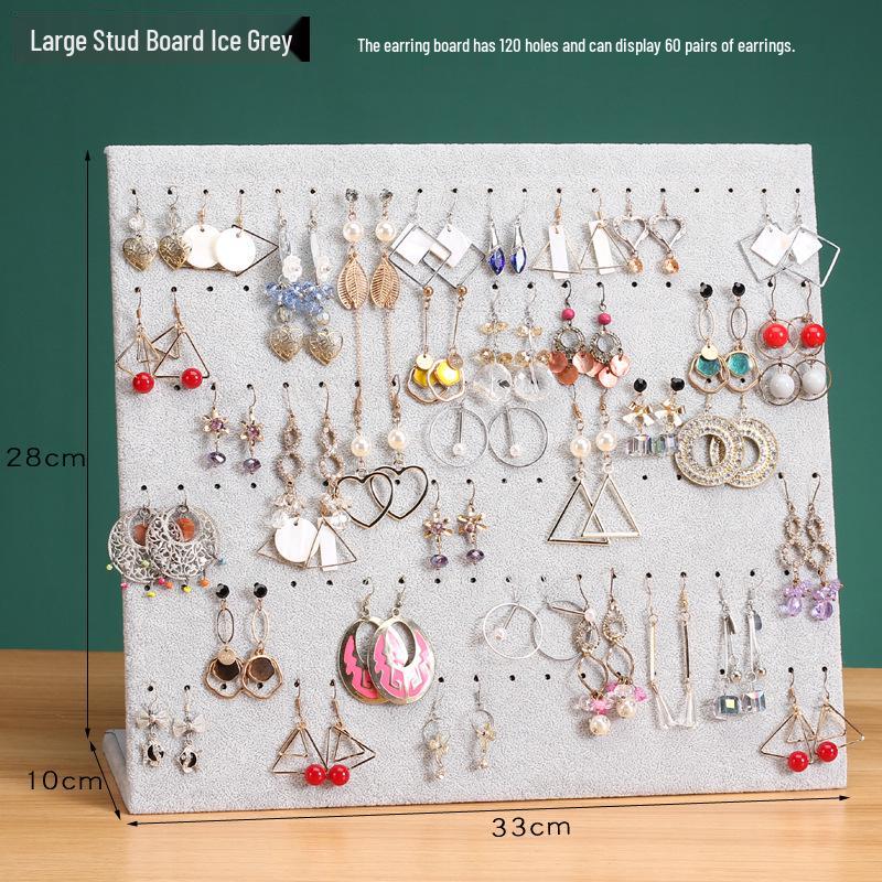 Extra Large Velvet Jewelry Display Stand: Necklace Hanger & Bracelet Storage Rack