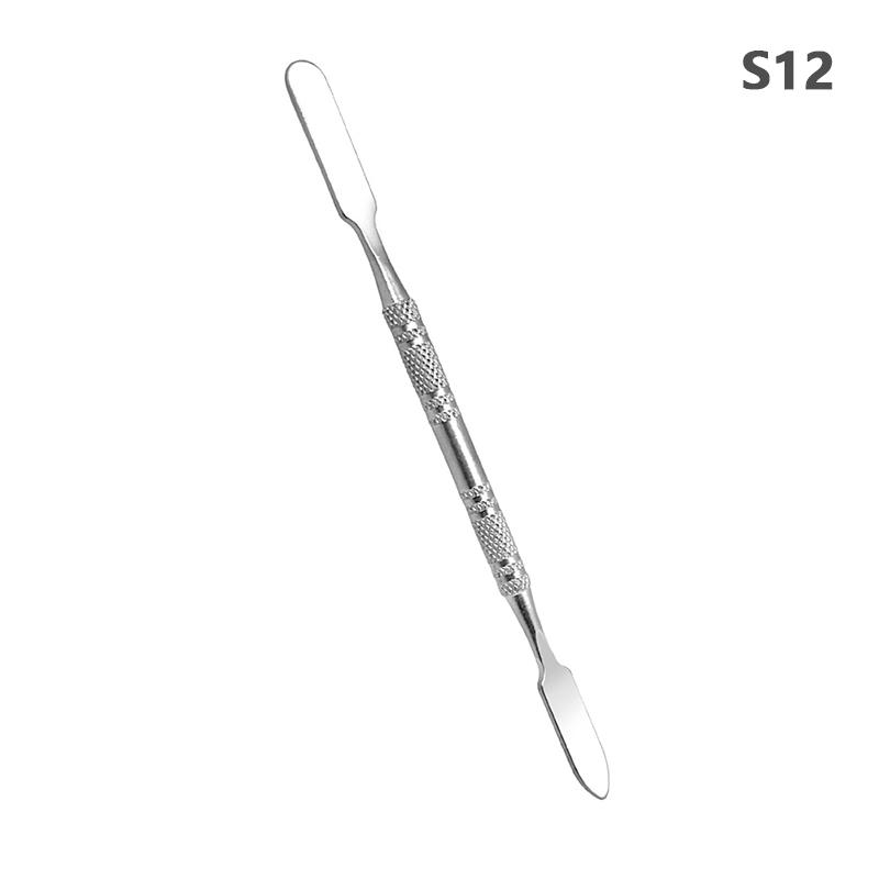 Stainless Steel Dual Heads Spatula Mixing Stick Foundation Mixing Make Up Tool