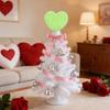 Yousheng Green Heart Tree Topper Soft Plush Heart Tree Topper Stuffed Love Heart with Metal Spring Base for Mini And Large Trees St. Patrick's Day