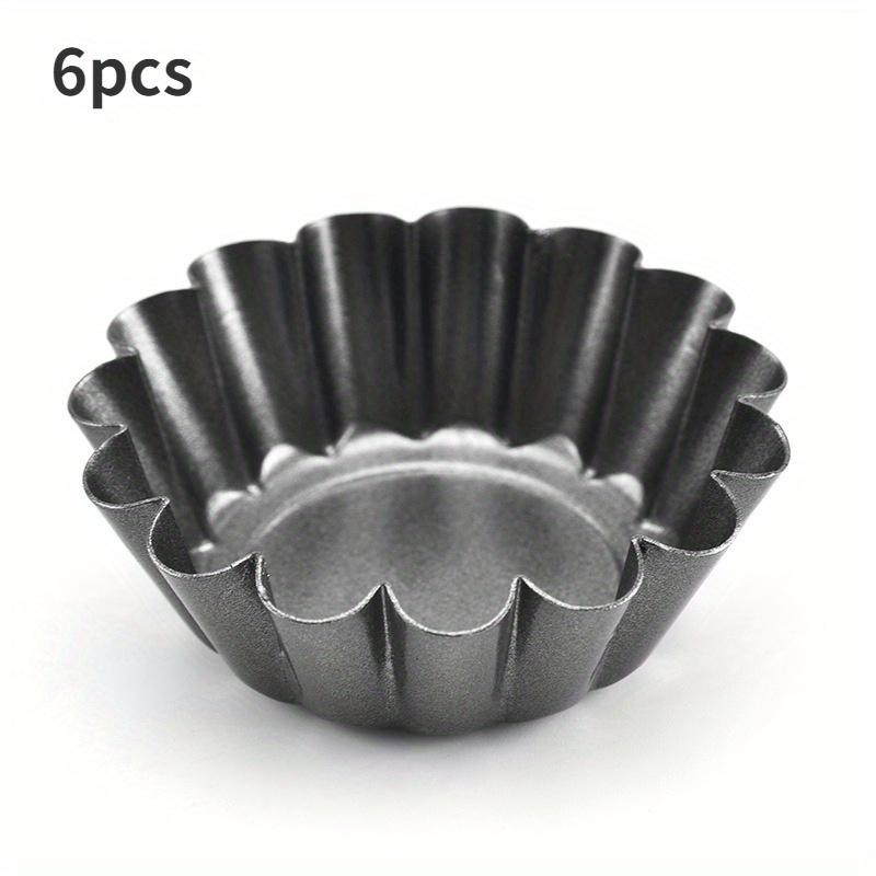 6pcs Thickened Chrysanthemum Cake Mould DIY Baking Chrysanthemum Cup Thickened Egg Tart Mould Egg Tart Mould
