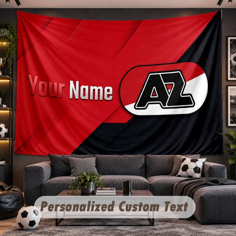 Wall Hanging Tapestry Custom NameAZ Alkmaar Pattern Personalized Printed Fabric Wall Decor