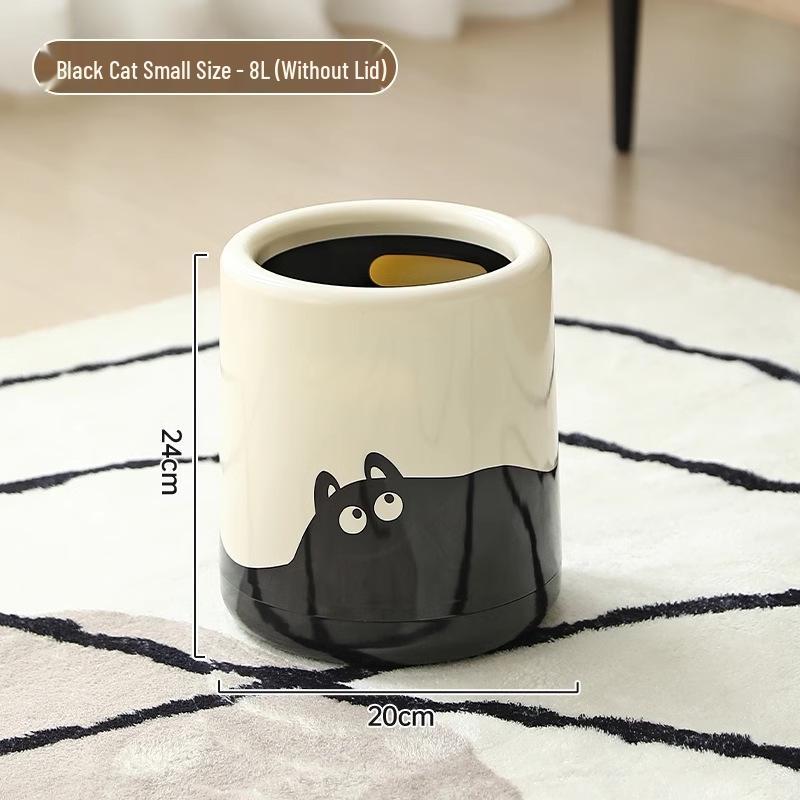 

Мусорное ведро большой вместимости в кремовом стиле с крышкой - Милое, нажимного типа для гостиной и спальни