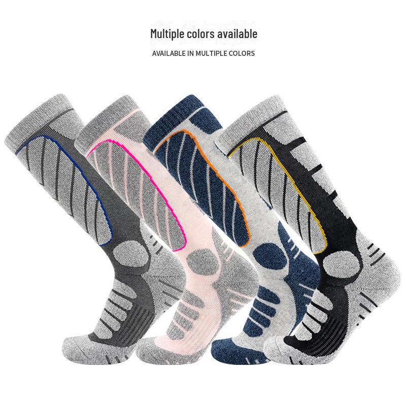 Adult Merino Wool Ski Socks: Thick, Long, Warm, and Sweat-Absorbent for Outdoor Sports and Mountaineering