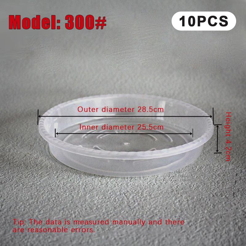 10Pcs  Round Flower Pot Tray Clear Desktop Plant Saucer Plastic Trash Storage Flower Pot Base Home