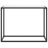 Console Table White 100x35x75 Cm Tempered Glass