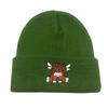 Autumn and winter pullover cold hat Scottish Highland cattle embroidered knitted hat neutral thermal knitted hat